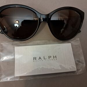 Ralph Lauren Black Sunglasses with Brown Lenses